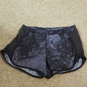 Athletic shorts. Black and gray splatter. M